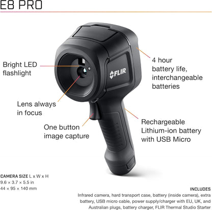 FLIR E8 Thermal Camera 320x240 Pixels 9Hz Handheld Fixed Focus