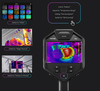 FOTRIC 348A Advanced Thermal Imager 640 x 480 Resolution 30Hz with 5-inch TouchScreen and 13MP Digital Camera