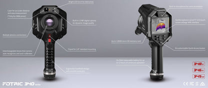 FOTRIC 347A Thermal Camera Artificial Intelligence with MagicThermal 480 x 360 Resolution 30Hz 25° Lens