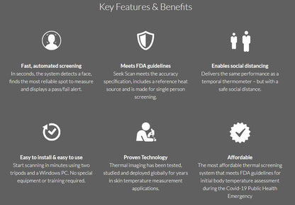 Seek Scan Temperature Screening Thermal Imaging System for Single Person