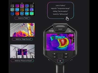 FOTRIC 345M Thermal Camera Artificial Intelligence with MagicThermal 320 x 240 Detector 30Hz 1280x720 HD Screen Resolution 25° Lens